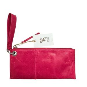 Hobo pink leather leather wristlet clutch bag new nwt